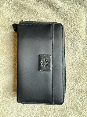 NWT Franklin Covey Black Fabric Zip Around Planner